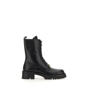 VERSACE Lace-Up Platform Combat Boots Women BLACK